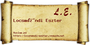 Locsmándi Eszter névjegykártya