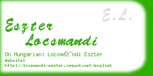 eszter locsmandi business card